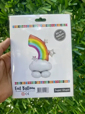 Yıldızlı Gökkuşağı Folyo Balon