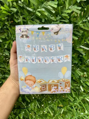 Baby Shower Banner Yazı Mavi