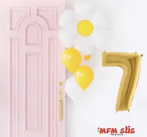 Papatya 7 Yaş Folyo Balon Set