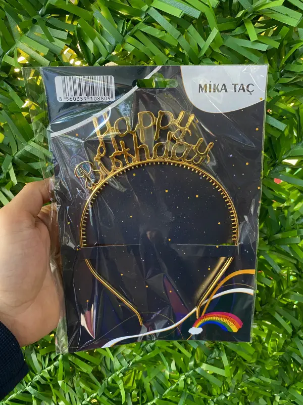 Happy Birthday Mika Taç Gold